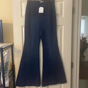 NWT- Bell bottom pants with elastic wait band